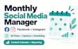 be your social media manager on a monthly basis for facebook and instagram