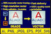 recreate, vector tracing, vectorize raster logo in 6 hrs