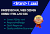 code HTML, CSS, javascript, I will convert PSD to HTML