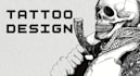create a tattoo design using fineline and blackwork tattoo style