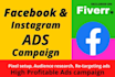 setup facebook ads campaign and instagram ads