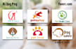 do stunning dogs cats pets mascots logo