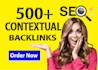 build powerful contextual SEO dofollow backlinks service