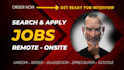 be your reverse recruiter for manual job search and apply on company websites