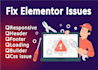 fix elementor issue in wordpress website