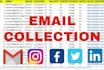 collect niche targeted email