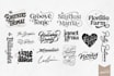 custom hand lettering, typography, calligraphy and font