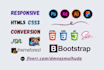 convert figma to html, xd to html, psd to html responsive bootstrap