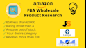 find and source profitable amazon fba wholesale product research