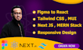 create next js, mern stack website with tailwind css, material ui