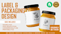 pixel perfect product packaging design and product label design