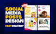 clean, modern social media posts