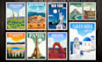 design a professional retro vintage travel poster