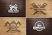 design carpentry and wood craft logo