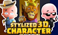 create stylized 3d characters for games in blender
