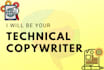 write user manuals,  technical and software saas copywriting