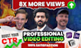 do professional video editing for youtube and social media
