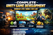 develop a complete unity game for mobile, PC, web, VR and ar