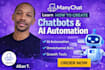 teach you manychat messenger bot building and automation