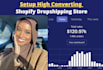 build high converting shopify dropshipping store or shopify website