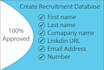 create database of recruitment, lead generation