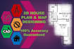create 2d house plan, map in one day