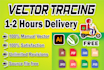 vector tracing image or logo to vectorize within 1 hours