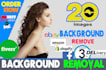 do background removal of 20 images