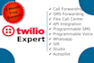 create twilio app and integrate twilio API
