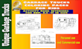 create garbage trucks coloring pages for kids