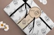 design premium packaging, wrapping tissue paper, thank you cards, and stickers