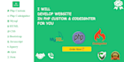 develop responsive website with HTML,CSS, javascript and php