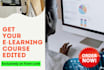 edit elearning course for online teaching