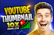 create a premium youtube thumbnail design to get more clicks