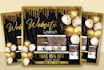 design website launch, grand opening, and birthday flyers