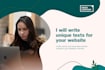 write unique texts for your website