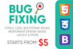 do html,css, bootstrap bug fix and responsive issue