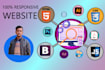design a single page responsive website using HTML CSS javascript