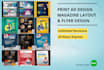 create print ad design, magazine layout and flyer design