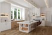 design kitchen pantry cabinet apartment interior 3d render