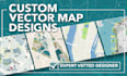 do flat business vector maps of any location