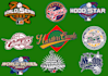 make modern world series logo with sports design hat cap