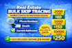 do bulk skip tracing for USA real estate leads with high accuracy