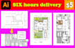 do real estate floor plan in 6 hours