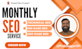 provide monthly SEO service to grow organic traffic