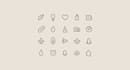design an ultra crisp icon set vector logo