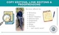 professionally copy edit and line edit anything