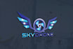 do modern photography camera aerial drone and 3d logo design