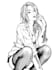 draw digital line art illustration from portrait