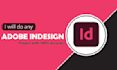 do any adobe indesign project